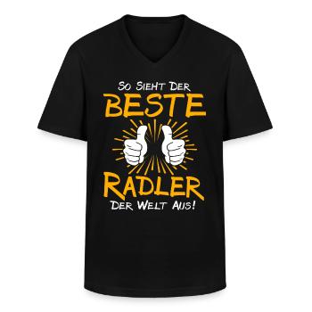 Radler Gift Idea - Men's V-Neck T-Shirt - black - Front - AI Model Male 178 dark (178cm)