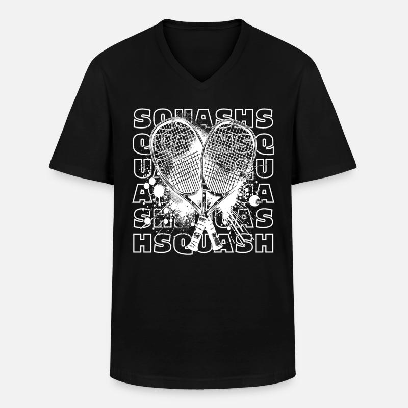 Squash - Männer-T-Shirt mit V-Ausschnitt - Schwarz