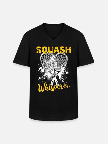 Squash Sayings - Men's V-Neck T-Shirt - black