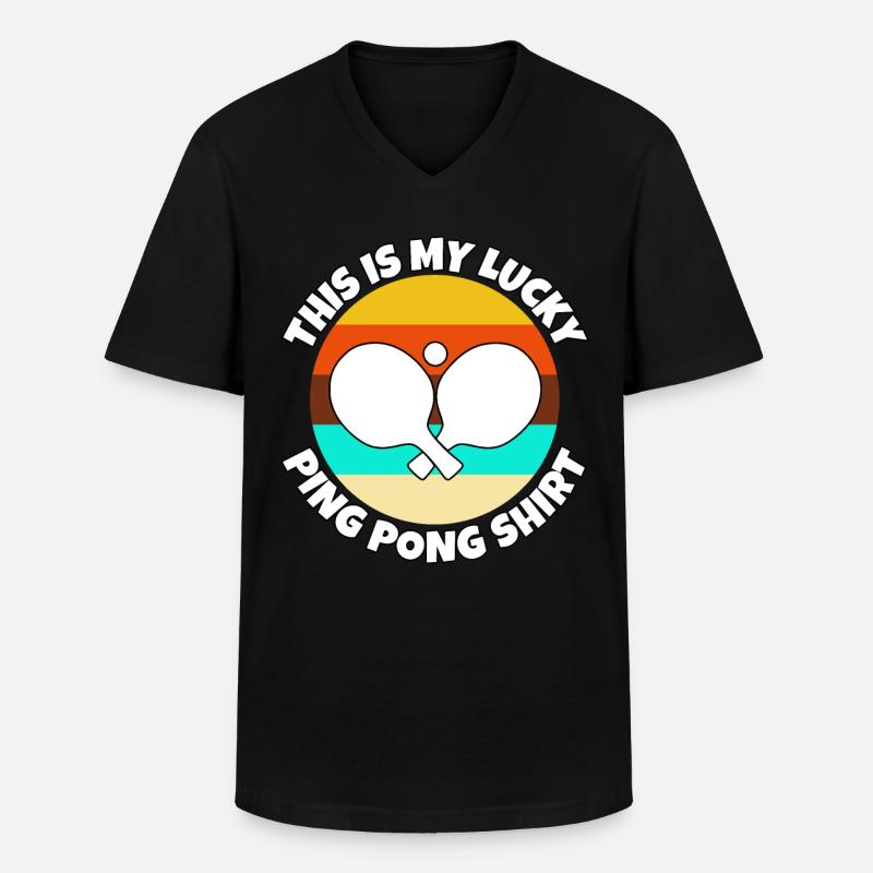 Ping Pong - Männer-T-Shirt mit V-Ausschnitt - Schwarz