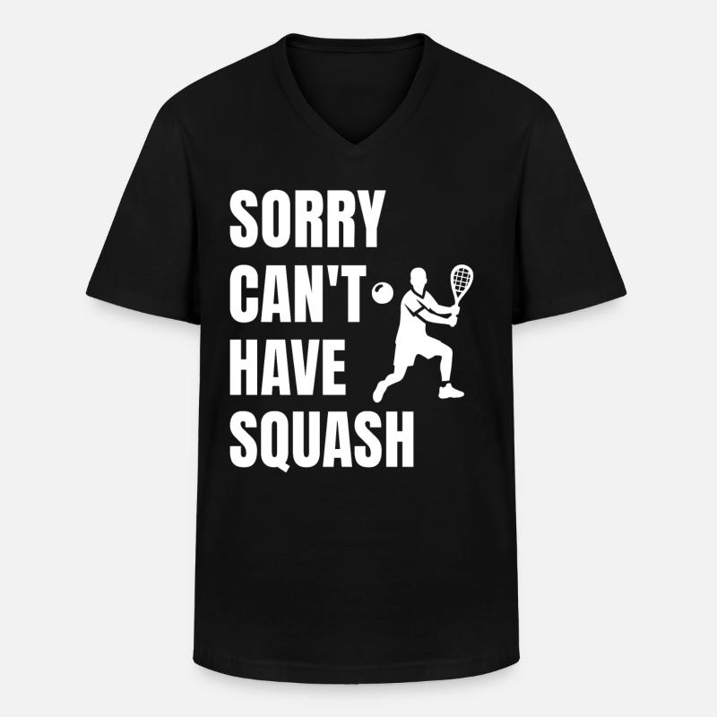 Lustiger Squash Spruch - Männer-T-Shirt mit V-Ausschnitt - Schwarz