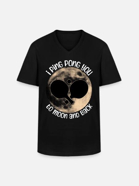 Ping Pong Table Tennis - Men's V-Neck T-Shirt - black