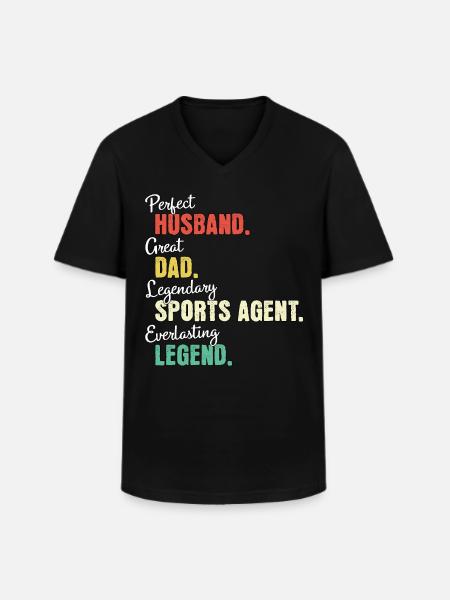 Papa agent sportif - T-shirt col V Homme - noir