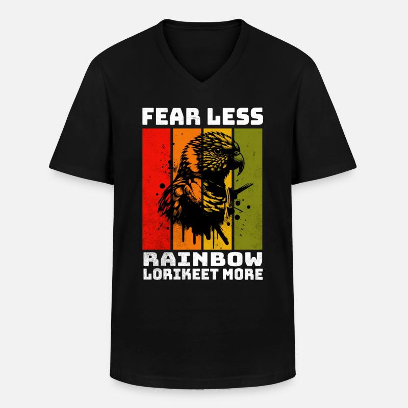 Rainbow Lorikeet Regenbogenlori - Männer-T-Shirt mit V-Ausschnitt - Schwarz