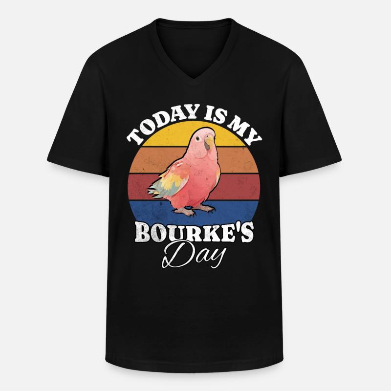 Perruche de Bourke - T-shirt col V Homme - noir