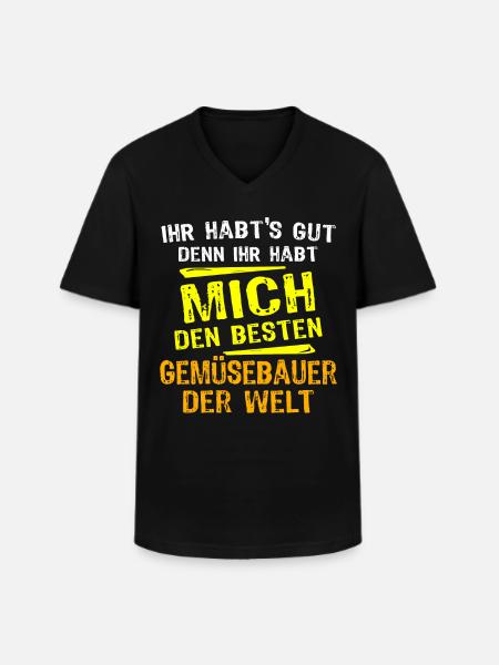 Vegetable farmer gift - Men's V-Neck T-Shirt - black