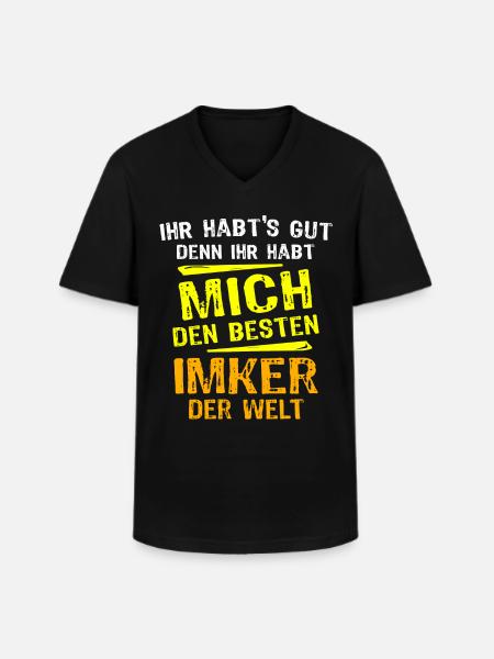 Beekeeper Gift - Men's V-Neck T-Shirt - black