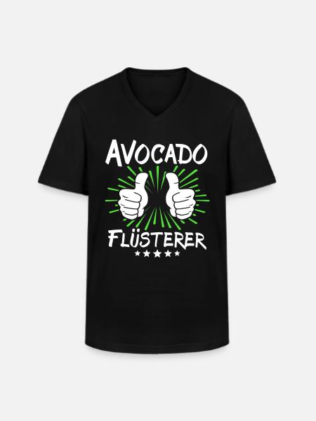 Avocado Spruch - Männer-T-Shirt mit V-Ausschnitt - Schwarz