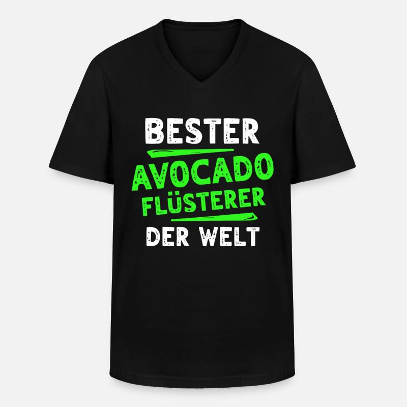 Avocado Geschenk - Männer-T-Shirt mit V-Ausschnitt - Schwarz