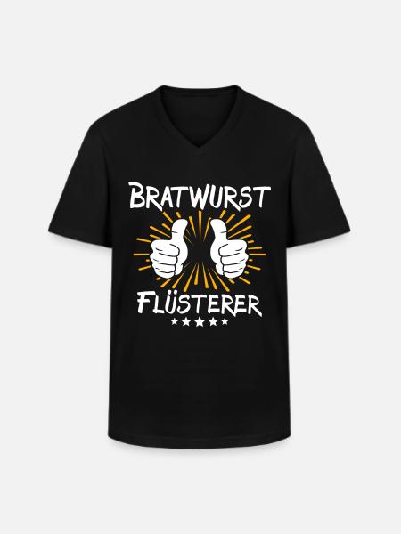 Bratwurst Spruch - T-shirt col V Homme - noir