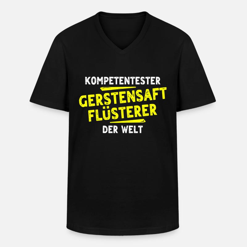 Gerstensaft Geschenk - Männer-T-Shirt mit V-Ausschnitt - Schwarz