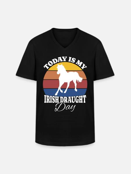 Irisches Zugpferd Irish Draught - Men's V-Neck T-Shirt - black