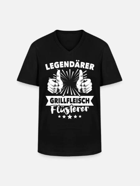 Grilled Meat Legend - Men's V-Neck T-Shirt - black