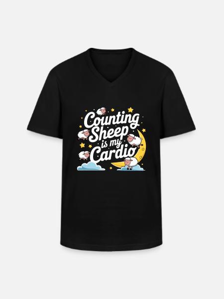 Funny Sleep Saying - Men's V-Neck T-Shirt - black