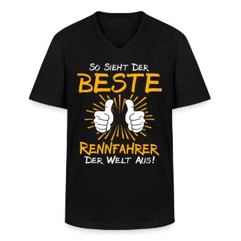 Racing Driver Gift Idea - Men's V-Neck T-Shirt - black - Front - AI Model Male 178 dark (178cm)