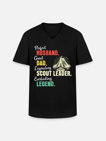 Scout Guide Papa - Men's V-Neck T-Shirt - black