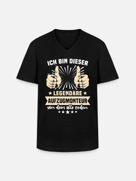 Elevator fitter sayings - Men's V-Neck T-Shirt - black