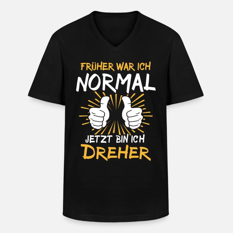 Dreher Spruch - Männer-T-Shirt mit V-Ausschnitt - Schwarz