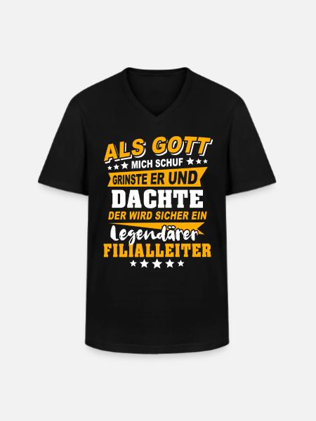 Branch Manager Sprüche - Men's V-Neck T-Shirt - black