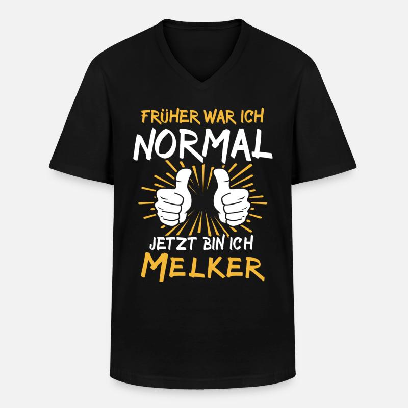 Melker Spruch - Männer-T-Shirt mit V-Ausschnitt - Schwarz