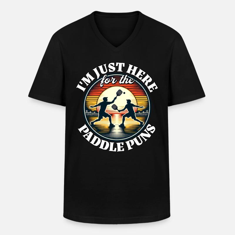 Paddleball - Männer-T-Shirt mit V-Ausschnitt - Schwarz
