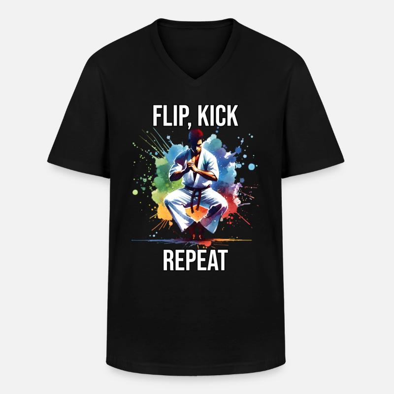 Lustiger Capoeira Spruch - Männer-T-Shirt mit V-Ausschnitt - Schwarz