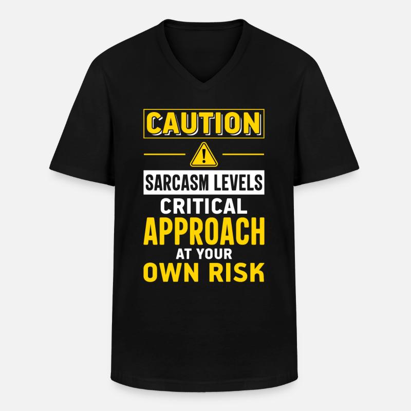 Sarkasmus Sarkastisch - Männer-T-Shirt mit V-Ausschnitt - Schwarz