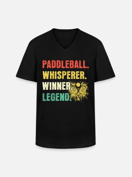 Paddleball Whisperer Paddleball Legend - Men's V-Neck T-Shirt - black