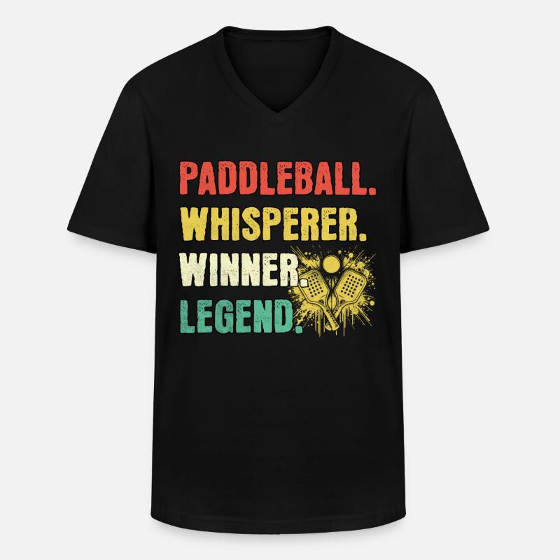 Paddleball Flüsterer Paddleball Legende - Männer-T-Shirt mit V-Ausschnitt - Schwarz