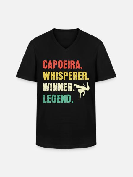 Capoeira Whisperer Capoeira Legend - Men's V-Neck T-Shirt - black