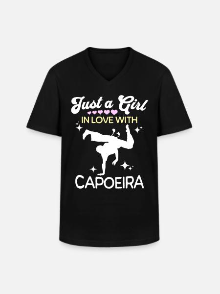 Capoeira Fille - T-shirt col V Homme - noir