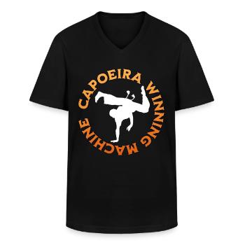 Gagnant de la capoeira - T-shirt col V Homme - noir - Devant - AI Model Male 178 dark (178cm)