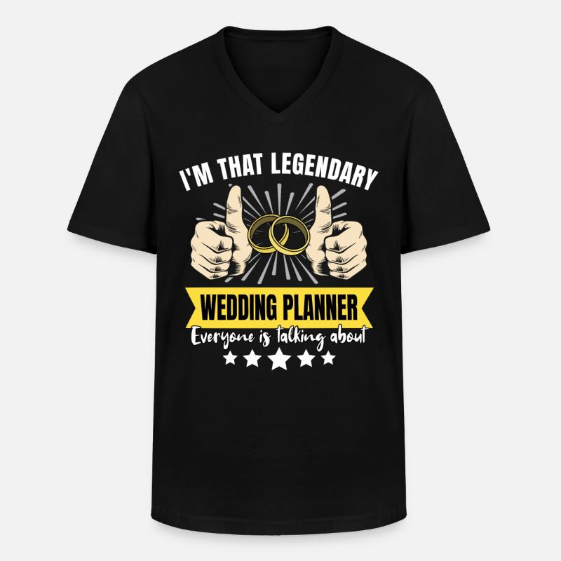 Legendärer Hochzeitsplaner - Männer-T-Shirt mit V-Ausschnitt - Schwarz