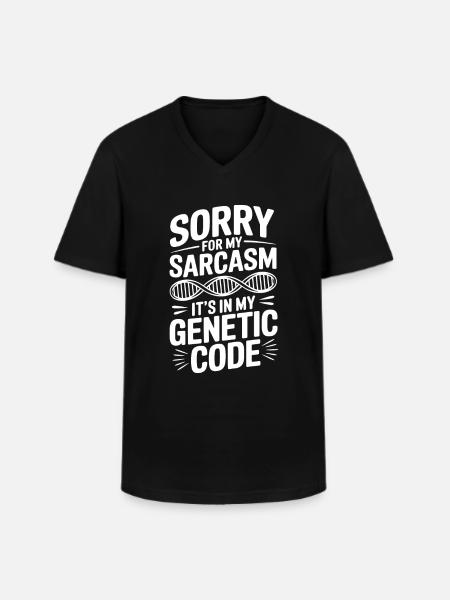 Sarcasm Genes DNA Genetics - Men's V-Neck T-Shirt - black