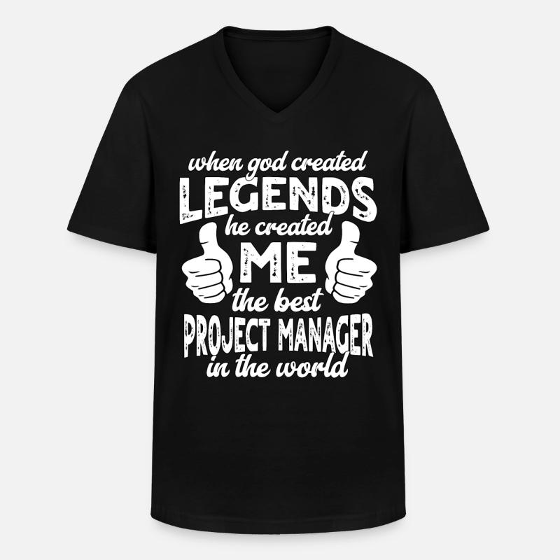 Best Project Manager Legend - Men's V-Neck T-Shirt - black