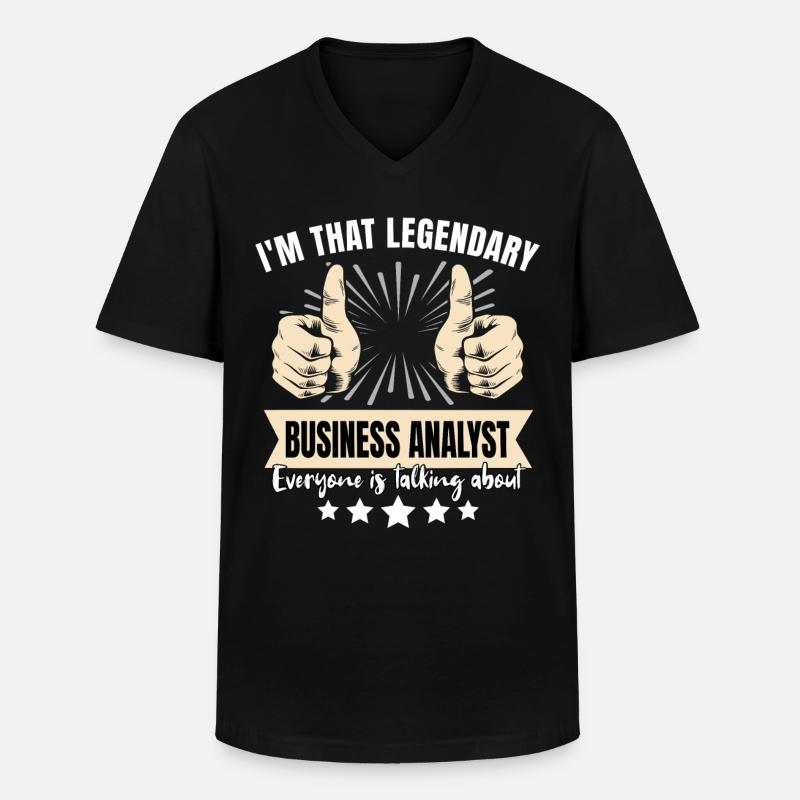 Legendärer Geschäftsanalyst - Männer-T-Shirt mit V-Ausschnitt - Schwarz