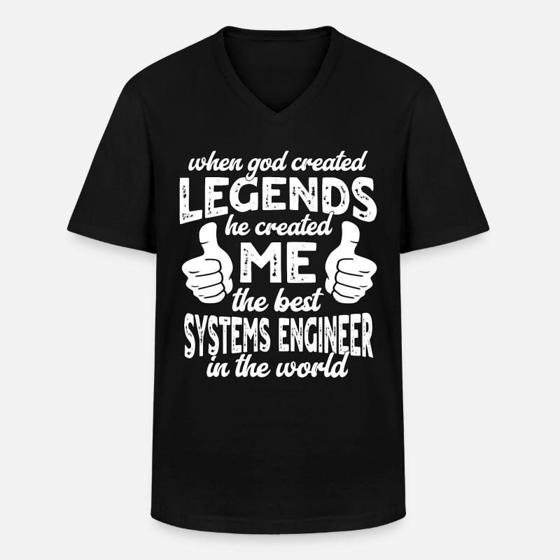 Best Systems Engineer Legend - Men's V-Neck T-Shirt - black
