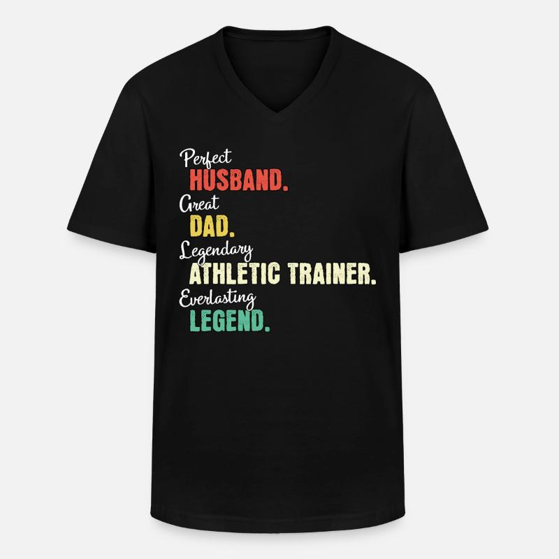 Athletic trainer dad - Men's V-Neck T-Shirt - black