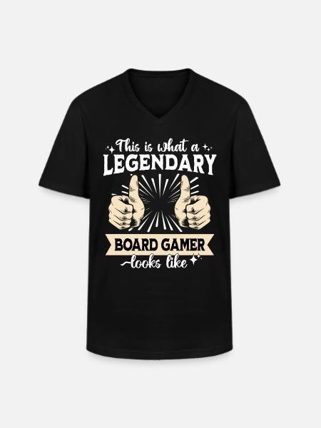 Legendary Board Player - Men's V-Neck T-Shirt - black