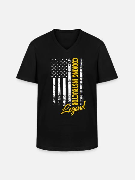 Cooking Instructor Legend - Men's V-Neck T-Shirt - black