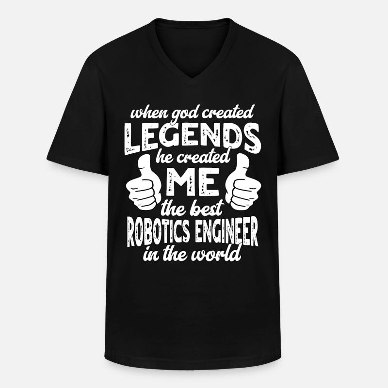 Best Robotics Engineer Legend - Men's V-Neck T-Shirt - black