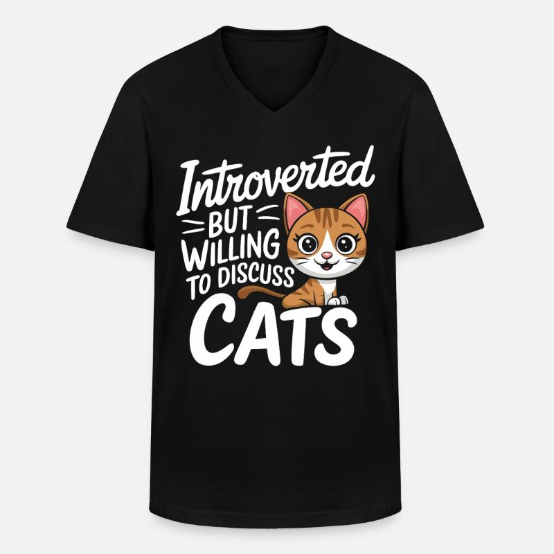 Introvert, antisocial, introvert - Men's V-Neck T-Shirt - black