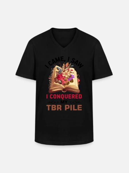Lesedrache Booktok Buchliebhaber Buchdrache - Männer-T-Shirt mit V-Ausschnitt - Schwarz