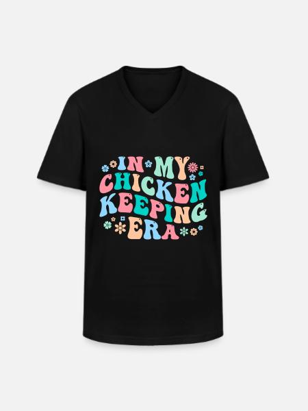 Chicken Chickens - Men's V-Neck T-Shirt - black
