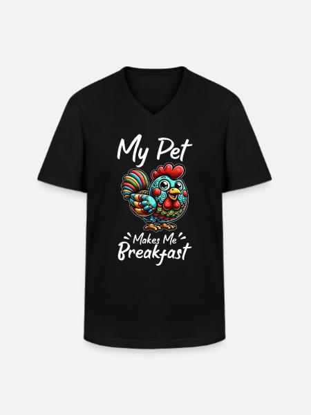 Poulets Poulets - T-shirt col V Homme - noir