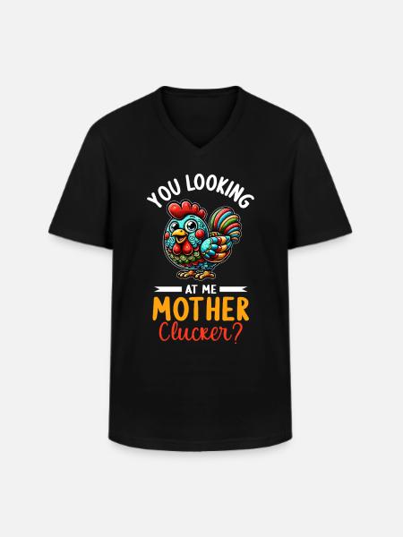 Chicken Chickens - Men's V-Neck T-Shirt - black