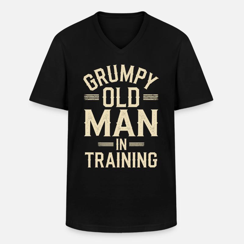 Grumpy Old Man Grumpy - Men's V-Neck T-Shirt - black