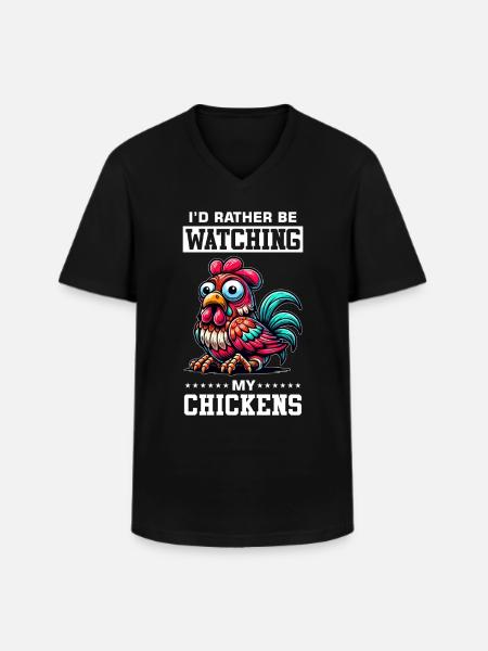 Poulets Poulets - T-shirt col V Homme - noir