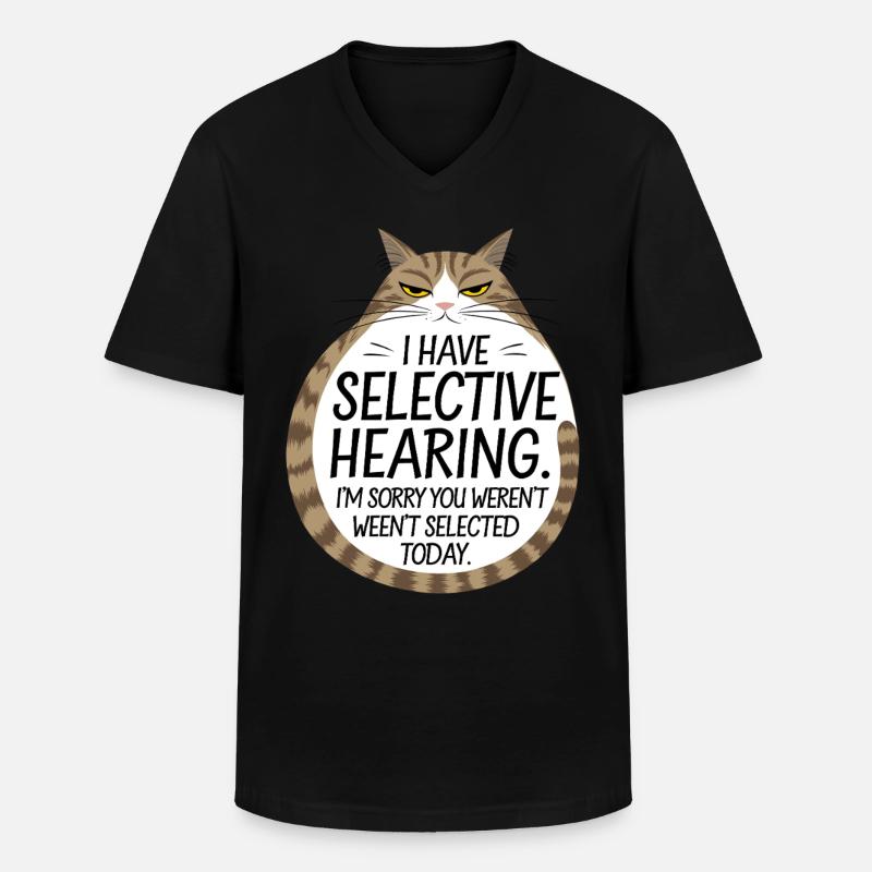 Sarkasmus Kätzchen Katze - Männer-T-Shirt mit V-Ausschnitt - Schwarz