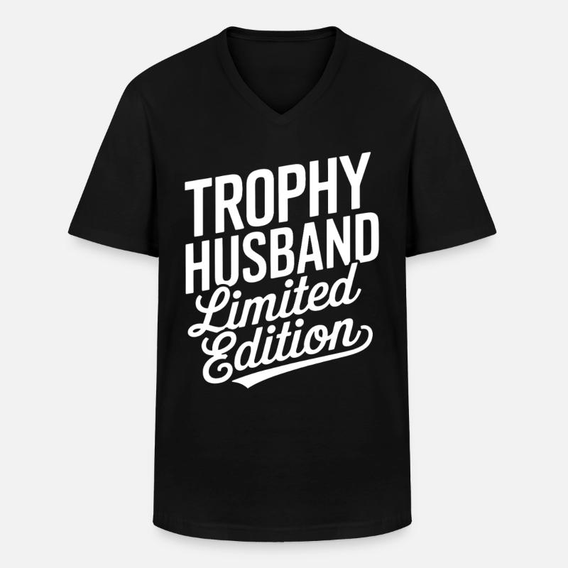 Ehemann - Männer-T-Shirt mit V-Ausschnitt - Schwarz